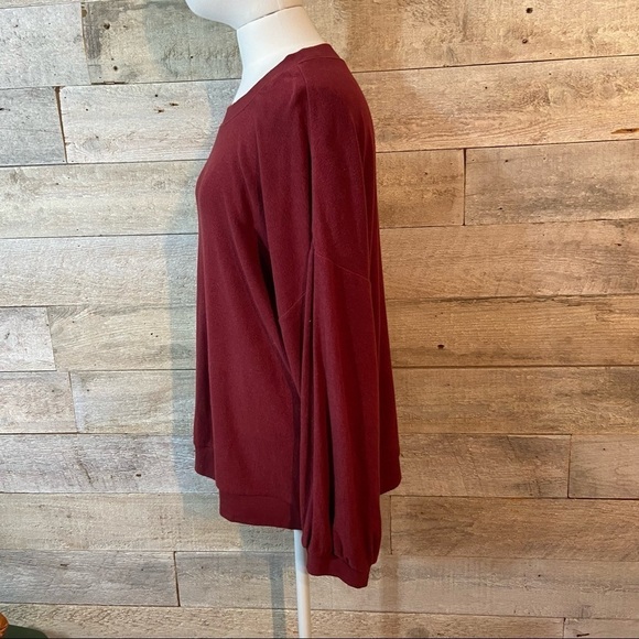 Rag Poets women’s burgundy sweatshirt in size small - Picture 2 of 9